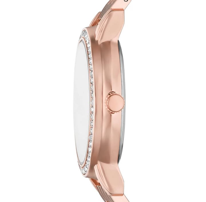 Folio Women’s Three Hand Rose Gold-Tone Alloy Watch 35mm Gift Set