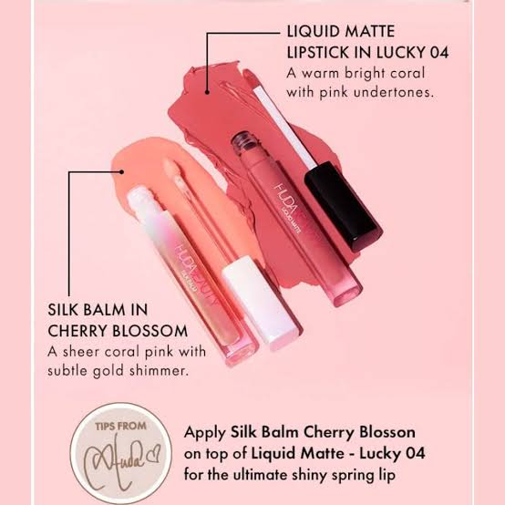 Huda Beauty Cherry Blossom Lip Set